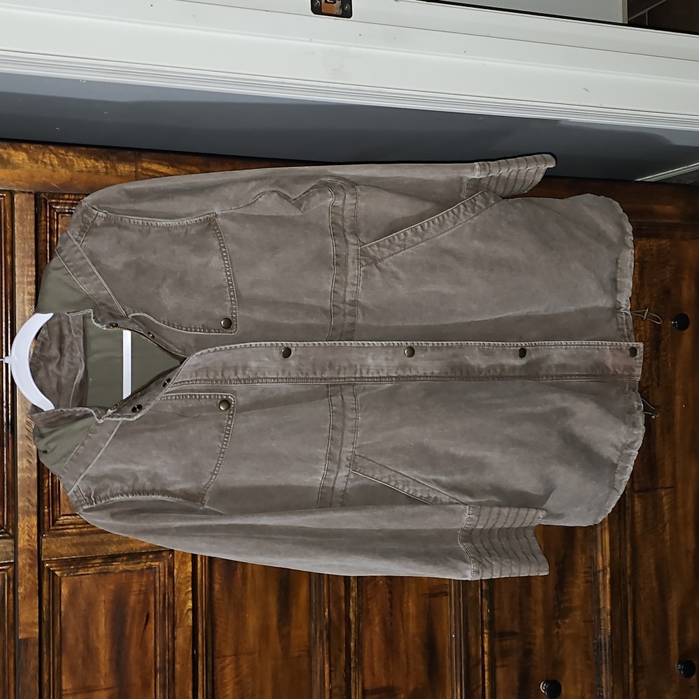 Womens Long Length Spring/fall Jacket. Sz Medium! Brown/Green! - Picture 2 of 10